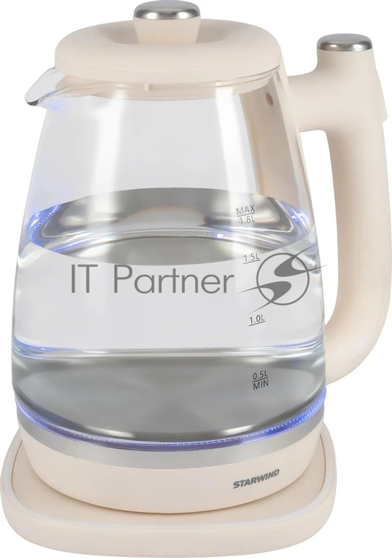 Чайник электрический Starwind SKG4042 1.8л. 1800Вт слоновая кость корпус: стекло