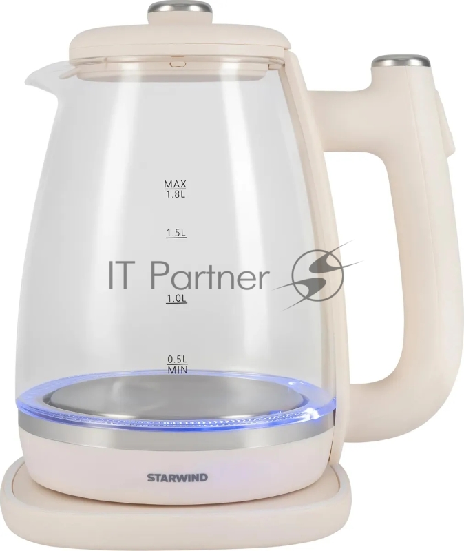 Чайник электрический Starwind SKG4042 1.8л. 1800Вт слоновая кость корпус: стекло