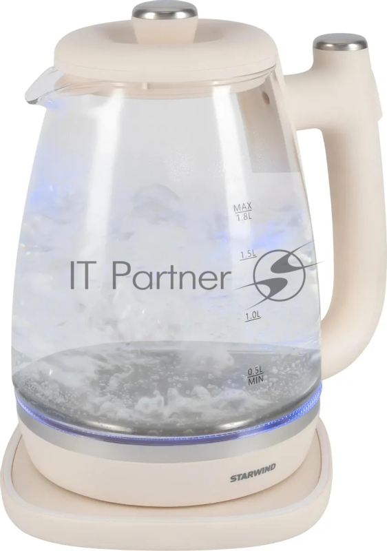 Чайник электрический Starwind SKG4042 1.8л. 1800Вт слоновая кость корпус: стекло