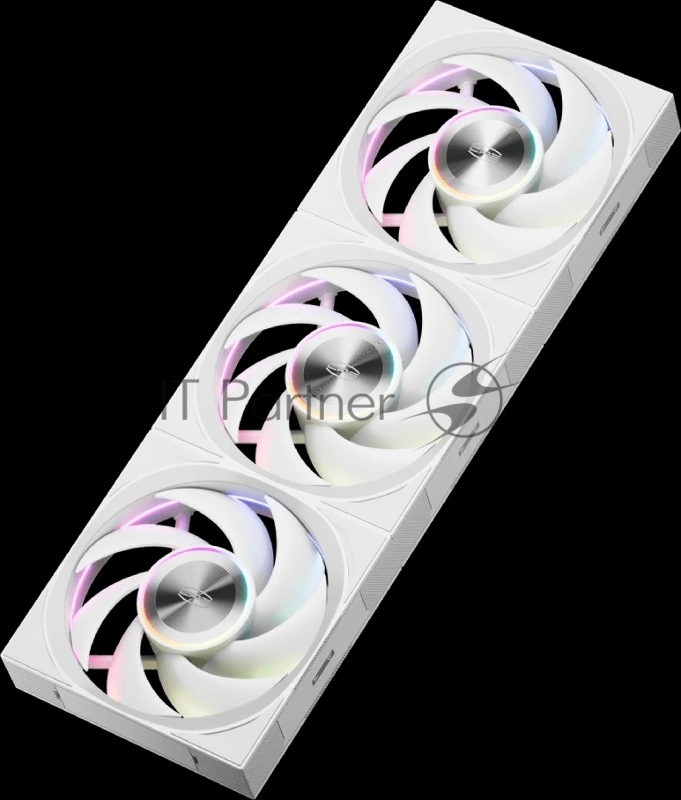 Кулер для корпуса/ Case Cooler PCCooler F7 X120 ARGB WH (120x120x28mm, 4-pin PWM, ARGB, 83CFM, 33.1dBA, 3000RPM, White)