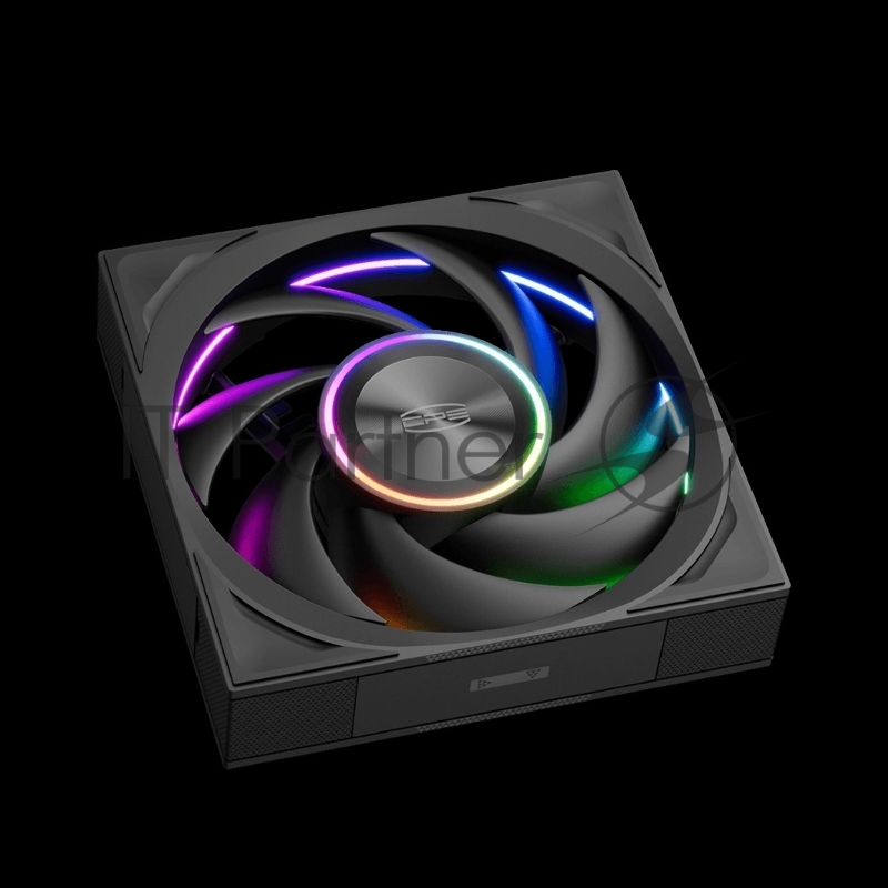 Кулер для корпуса/ Case Cooler PCCooler F7 X120 ARGB BK (120x120x28mm, 4-pin PWM, ARGB, 83CFM, 33.1dBA, 3000RPM, Black)