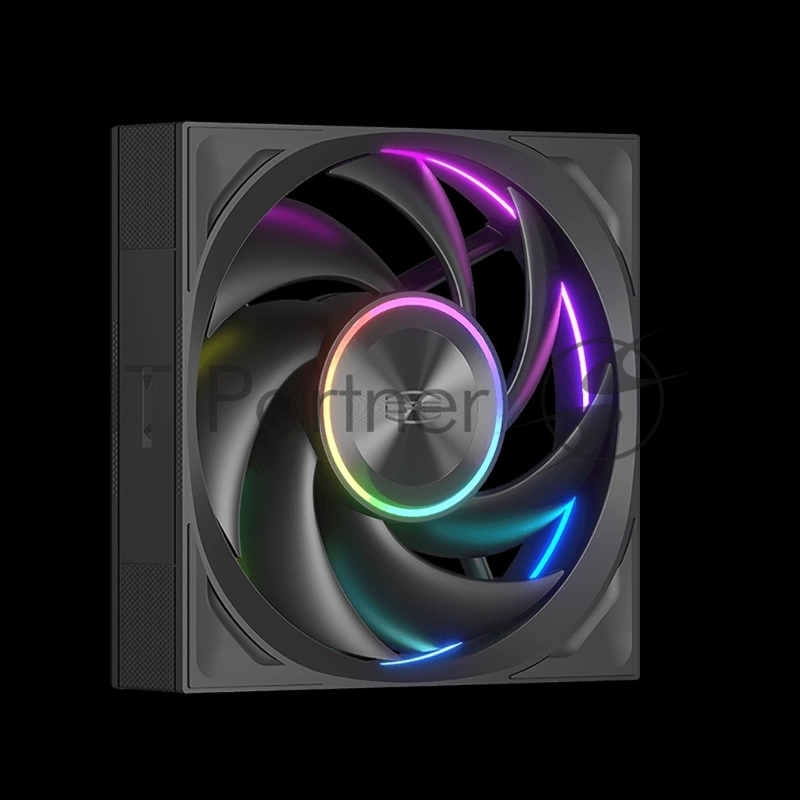 Кулер для корпуса/ Case Cooler PCCooler F7 X120 ARGB BK (120x120x28mm, 4-pin PWM, ARGB, 83CFM, 33.1dBA, 3000RPM, Black)