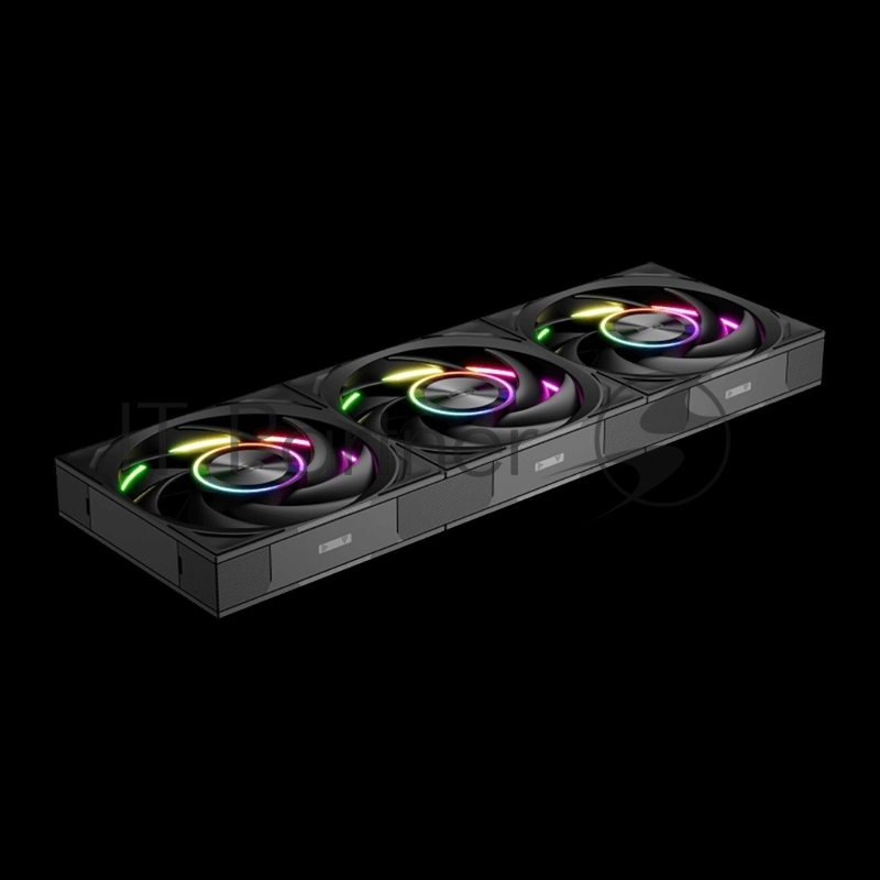 Кулер для корпуса/ Case Cooler PCCooler F7 X120 ARGB BK (120x120x28mm, 4-pin PWM, ARGB, 83CFM, 33.1dBA, 3000RPM, Black)