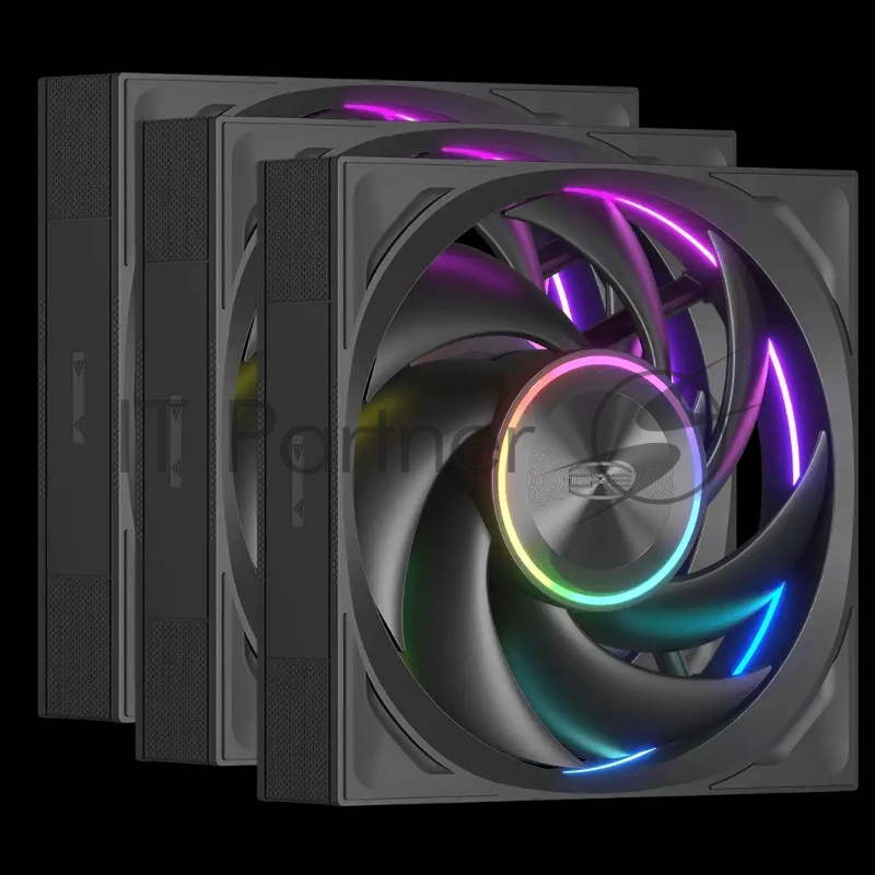 Кулер для корпуса/ Case Cooler PCCooler F7 X120 ARGB BK (120x120x28mm, 4-pin PWM, ARGB, 83CFM, 33.1dBA, 3000RPM, Black)