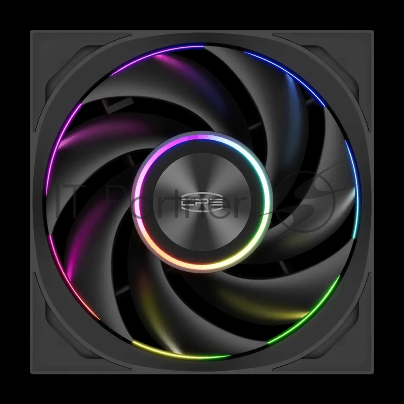 Кулер для корпуса/ Case Cooler PCCooler F7 X120 ARGB BK (120x120x28mm, 4-pin PWM, ARGB, 83CFM, 33.1dBA, 3000RPM, Black)