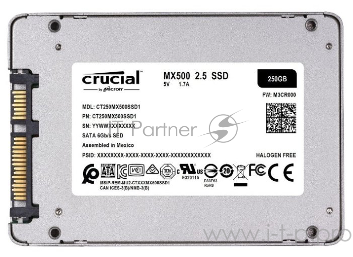 накопитель Crucial SSD MX500 500GB CT500MX500SSD1N {SATA3}