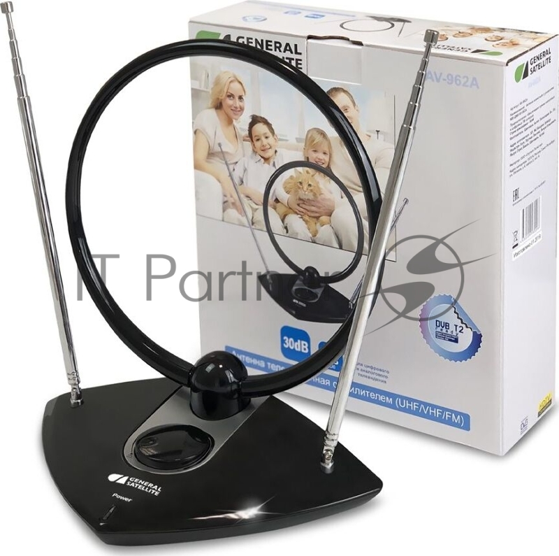 Телевизионная антенна GENERALL SATELLITE AV-962A МВ+ДМВ черный