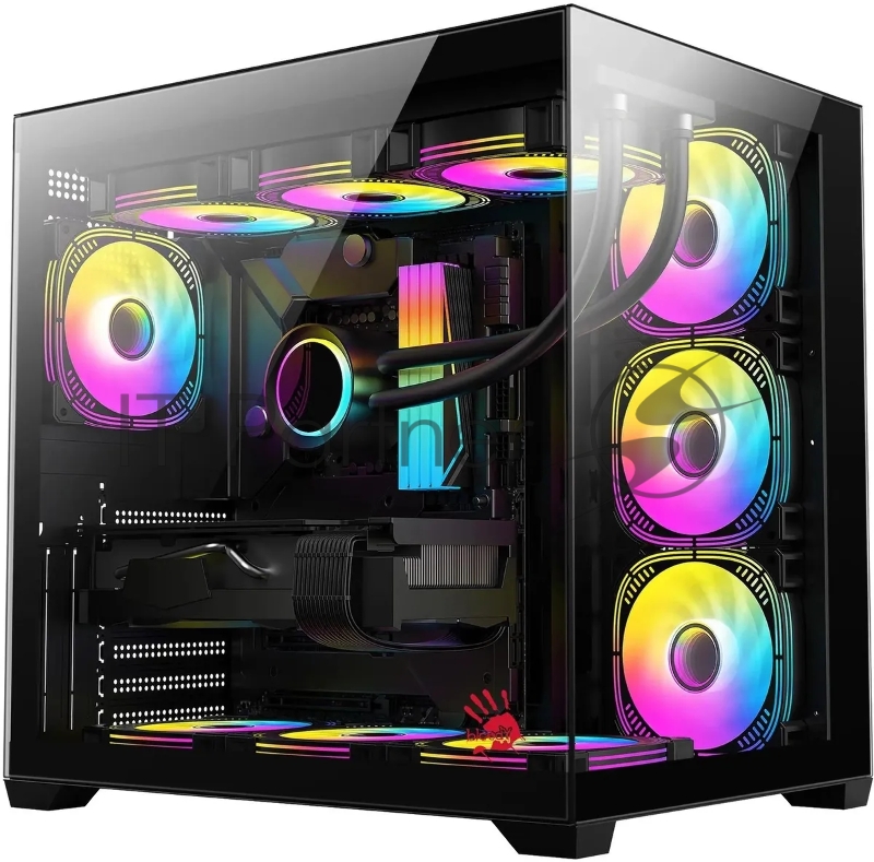 Корпус Bloody CC-122 черный без БП ATX 10x120mm 1xUSB2.0 1xUSB3.0 audio