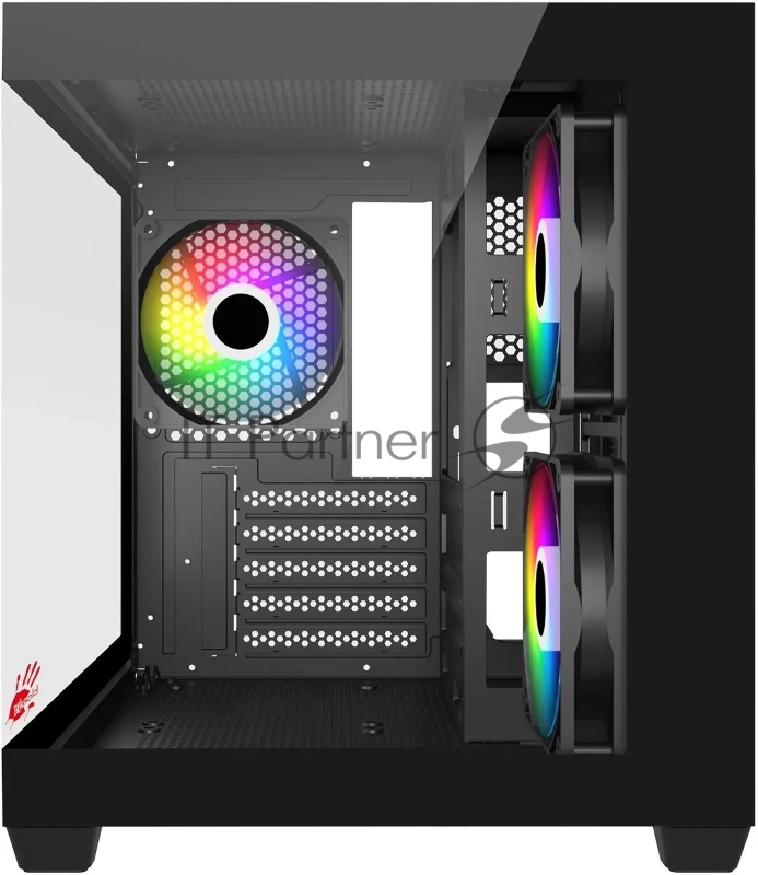 Корпус Bloody CC-121 черный без БП mATX 7x120mm 1xUSB2.0 1xUSB3.0 audio