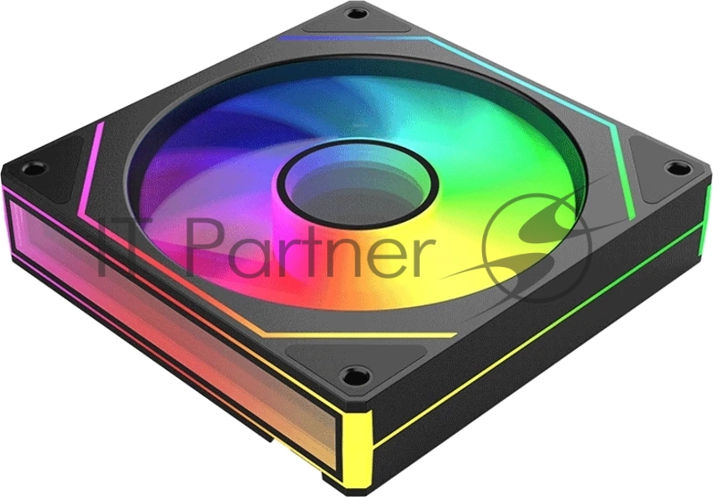 Вентилятор для корпуса Bloody CF-11 LCD ARGB 120х120x25 черный 4-pin 32дБ (упак.:1шт) (CF-11-ARGB120-BK) Ret