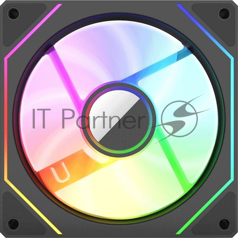 Вентилятор для корпуса Bloody CF-11 LCD ARGB 120х120x25 черный 4-pin 32дБ (упак.:1шт) (CF-11-ARGB120-BK) Ret