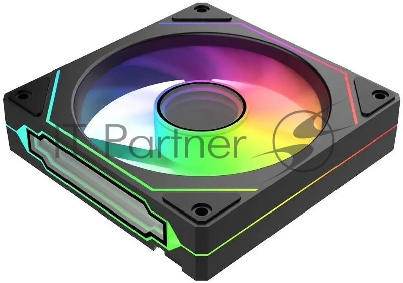 Вентилятор для корпуса Bloody CF-12 LCD ARGB 120х120x25 черный 4-pin 32дБ (упак.:1шт) (CF-12-ARGB120-BK) Ret