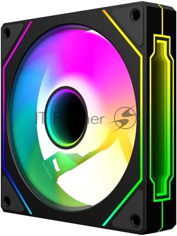 Вентилятор для корпуса Bloody CF-12 LCD ARGB 120х120x25 черный 4-pin 32дБ (упак.:1шт) (CF-12-ARGB120-BK) Ret