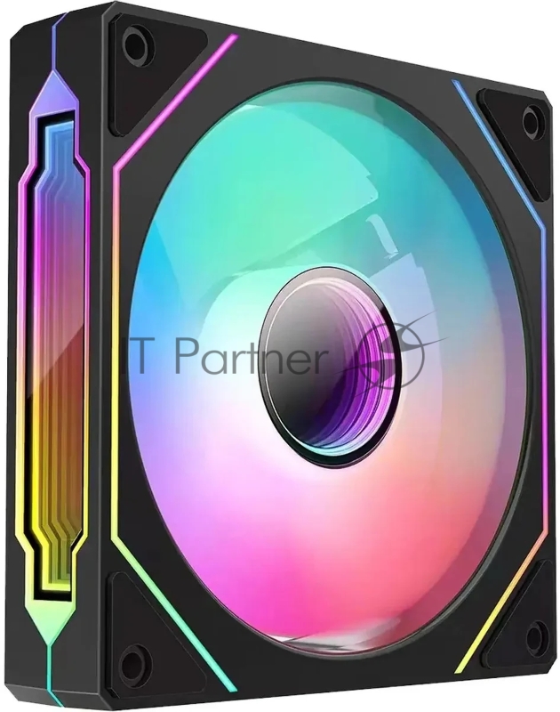 Вентилятор для корпуса Bloody CF-12 LCD ARGB 120х120x25 черный 4-pin 32дБ (упак.:1шт) (CF-12-ARGB120-BK) Ret