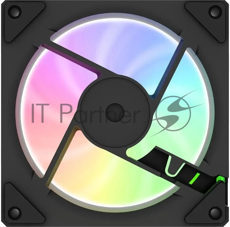 Вентилятор для корпуса Bloody CF-12 LCD ARGB 120х120x25 черный 4-pin 32дБ (упак.:1шт) (CF-12-ARGB120-BK) Ret