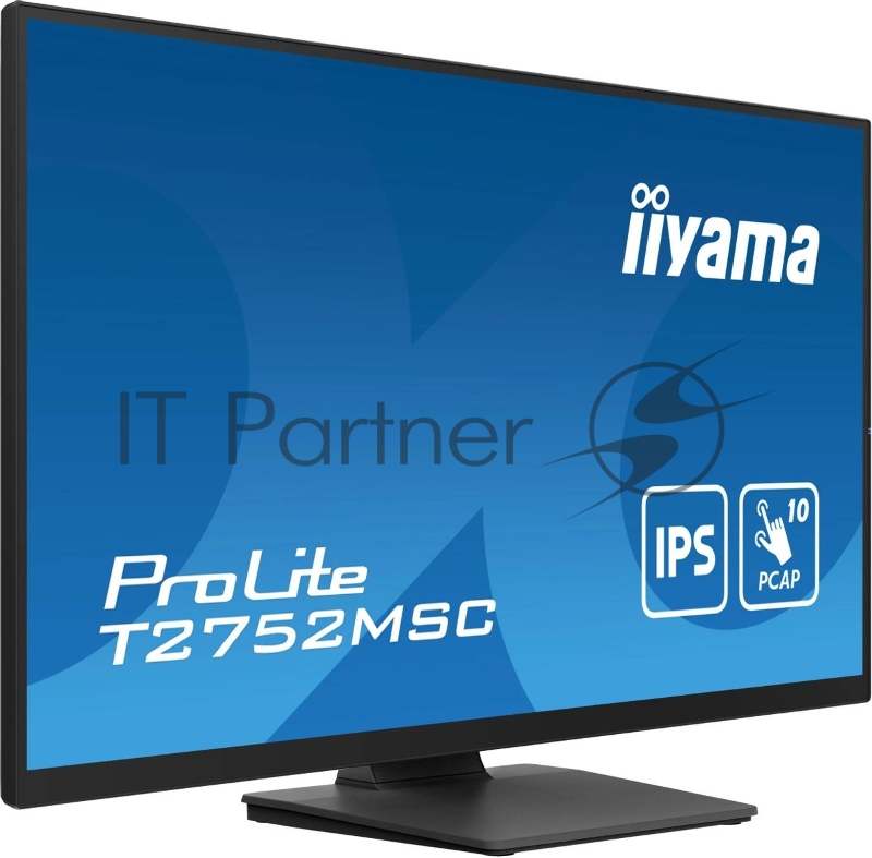 Монитор Iiyama 27 ProLite T2752MSC-B1 черный IPS LED 5ms 16:9 HDMI M/M матовая 1000:1 400cd 178гр/178гр 1920x1080 60Hz DP FHD USB Touch 6.7кг