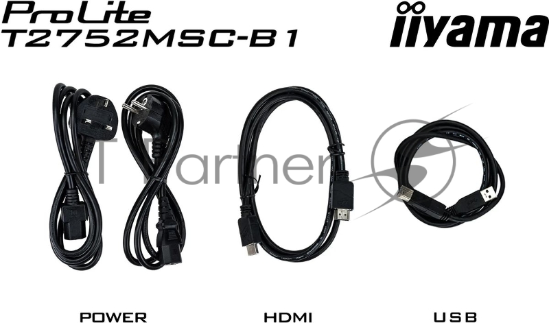 Монитор Iiyama 27 ProLite T2752MSC-B1 черный IPS LED 5ms 16:9 HDMI M/M матовая 1000:1 400cd 178гр/178гр 1920x1080 60Hz DP FHD USB Touch 6.7кг