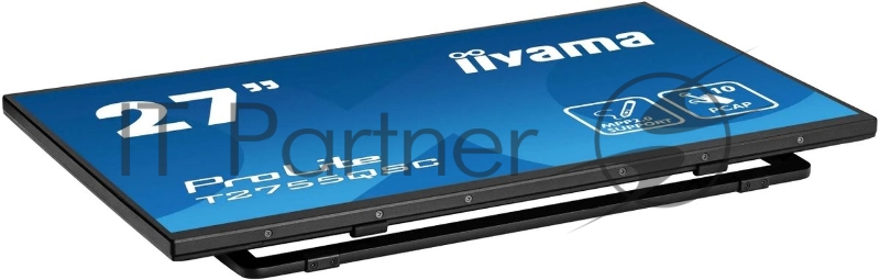 Монитор 27 Iiyama ProLite T2755QSC-B1 IPS 2560x1440, 75 Гц, 5 мс, 16:9, 400 кд/м², HDMI, DP, 3.5 Jack, USB Hub (2x USB 3.0), динамики (2x1 Вт), сенсорный экран, черный