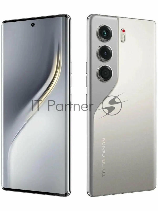 Смартфон Tecno Camon 40 Pro 5G 256Gb 12Gb титановый моноблок 3G 4G 6.78 1080x2436 Android 15 50Mpix 802.11 a/b/g/n/ac/ax NFC GPS GSM900/1800 GSM1900 Protect