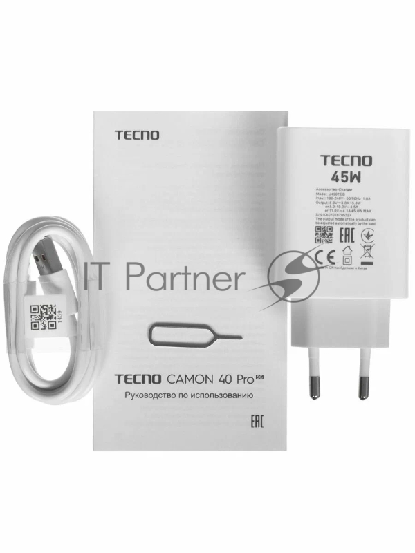Смартфон Tecno Camon 40 Pro 5G 256Gb 12Gb титановый моноблок 3G 4G 6.78 1080x2436 Android 15 50Mpix 802.11 a/b/g/n/ac/ax NFC GPS GSM900/1800 GSM1900 Protect