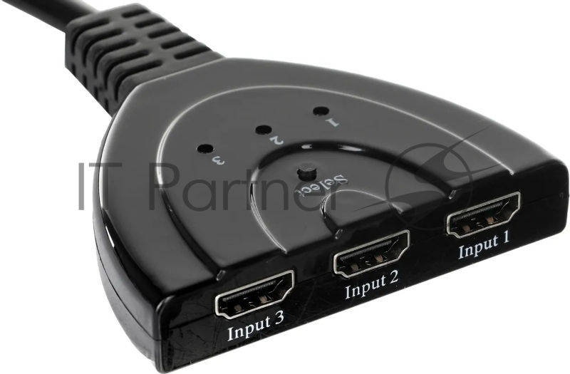 Переключатель аудио-видео Premier 5-871 HDMI (m)/HDMI (f)/HDMI (f) 0.5м. черный (5-871 0.5)