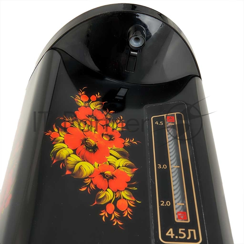 Термопот ВАСИЛИСА ВА-5007 Жостово Объем 4,5 л. Мощность в режиме кипячения 900 Вт. Мощность в режиме поддержания температуры воды 30 Вт. Внутренняя ёмкость из нержавеющей стали. Вращение корпуса на основании на 360°. Шкала уровня воды. Световые индик