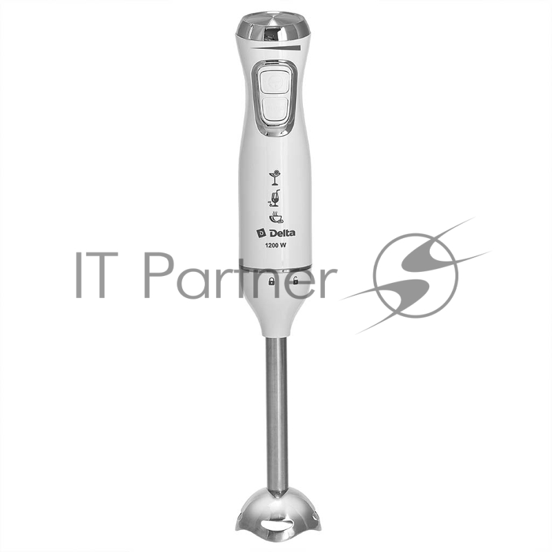 Блендер DELTA DL-7060 белый 1200 Вт, 2 скорости, насадка и нож из нержавеющей стали