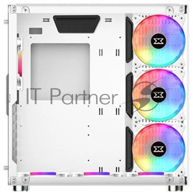 Корпус Xigmatek Aquarius Plus White EN46430 ATX, USB3.0x2+USB2.0x1, Front &Left TG, 7PCS AY120 Fan, EN46430 Frontx3+Bottomx3+Rearx1