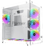 Корпус Xigmatek Aquarius Plus White EN46430 ATX, USB3.0x2+USB2.0x1, Front &Left TG, 7PCS AY120 Fan, EN46430 Frontx3+Bottomx3+Rearx1