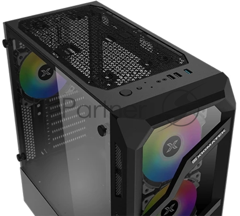 Корпус Xigmatek Lamiya EN40016 ATX, USB3.0x1+USB2.0x2, Front & Left TG, 4PCS X24A Fan, Galaxy II Fan Control Box & Remote (748113)