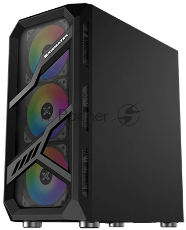 Корпус Xigmatek Lamiya EN40016 ATX, USB3.0x1+USB2.0x2, Front & Left TG, 4PCS X24A Fan, Galaxy II Fan Control Box & Remote (748113)