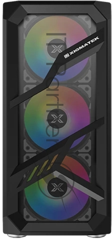 Корпус Xigmatek Lamiya EN40016 ATX, USB3.0x1+USB2.0x2, Front & Left TG, 4PCS X24A Fan, Galaxy II Fan Control Box & Remote (748113)