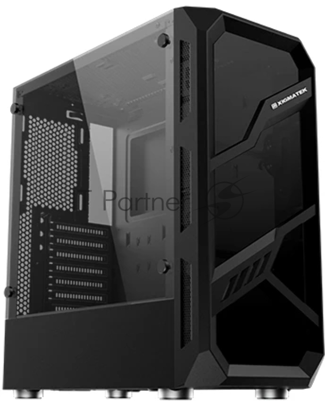 Корпус Xigmatek Lamiya EN40016 ATX, USB3.0x1+USB2.0x2, Front & Left TG, 4PCS X24A Fan, Galaxy II Fan Control Box & Remote (748113)