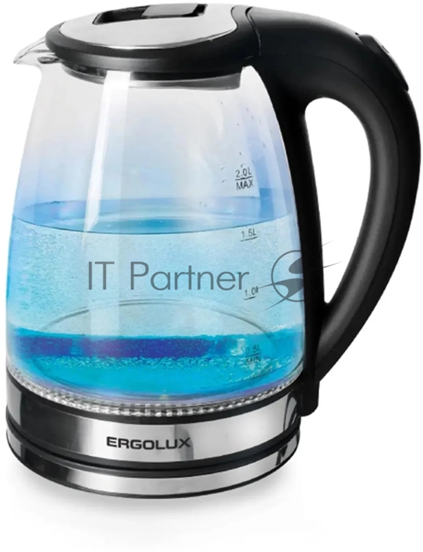 Чайник ERGOLUX ELX-KG07-C72 черный/нерж. 2л 15074
