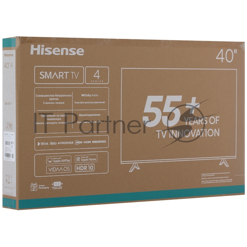 Телевизор 40 40A4Q RU HISENSE