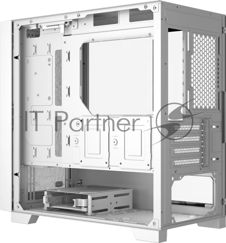 Корпус без блока питания PCCooler C3D310 WH, Mini-Tower, TG, Mesh, no fans, 2xUSB-A 3.0, mATX, mITX White
