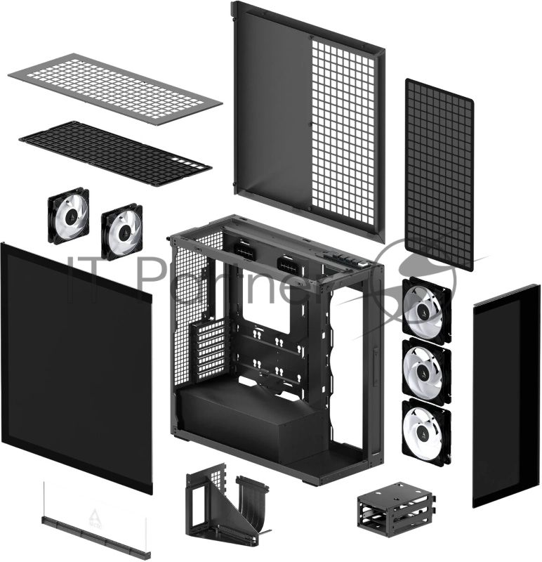 Компьютерный корпус Arctic Cooling ARCTIC Xtender VG (Mirror Black) арт. ACPCC00019A