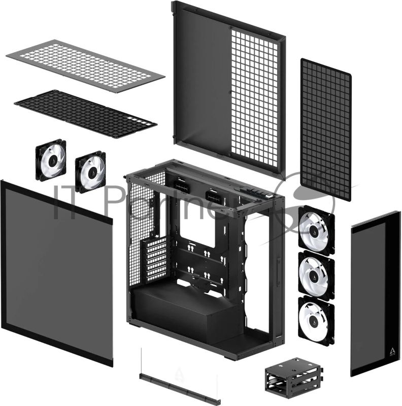 Компьютерный корпус Arctic Cooling ARCTIC Xtender (Black) арт. ACPCC00015A (Корпус для персонального компьютера)