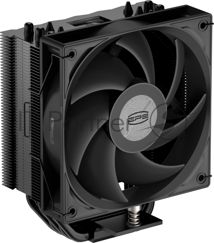 Кулер для процессора PCCooler RT500 BK (240W, 4-pin PWM, LED temp., 152mm, Al/Cu, 5x6mm, 1x120mm, 73.32CFM, 34.9dBA, 2200RPM, S: 1851/1700/1200/115X, AM5/AM4, black)