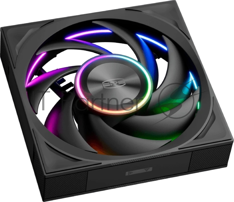 Кулер для корпуса PCCooler F7 X120 ARGB BK 3IN1 (120x120x28mm, 4-pin PWM, ARGB, 83CFM, 33.1dBA, 3000RPM, Black, 3pcs)