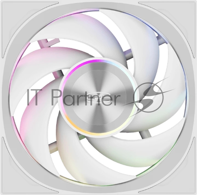 Кулер для корпуса PCCooler F7 X120 ARGB WH 3IN1 (120x120x28mm, 4-pin PWM, ARGB, 83CFM, 33.1dBA, 3000RPM, White, 3pcs)