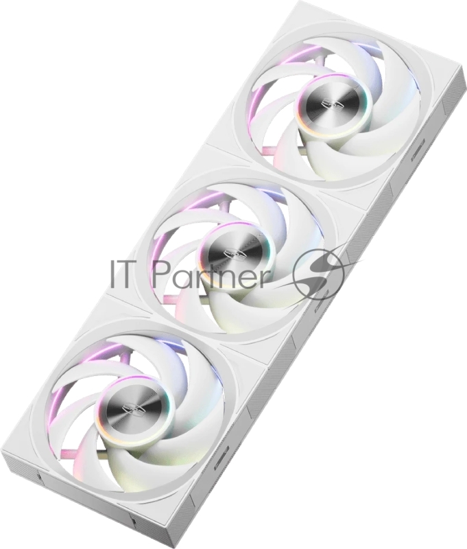 Кулер для корпуса PCCooler F7 X120 ARGB WH 3IN1 (120x120x28mm, 4-pin PWM, ARGB, 83CFM, 33.1dBA, 3000RPM, White, 3pcs)