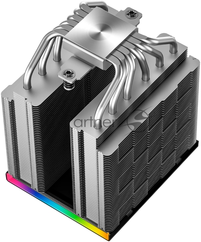 Кулер для процессора DEEPCOOL AK620 DIGITAL SE LGA20XX/1700/1200/115X/AM5/AM4 (9шт/кор, TDP 260W, PWM, DUAL Fan 120mm, 6 тепл. трубок, ARGB, черный) RET (R-AK620-BKADMN-GJD)