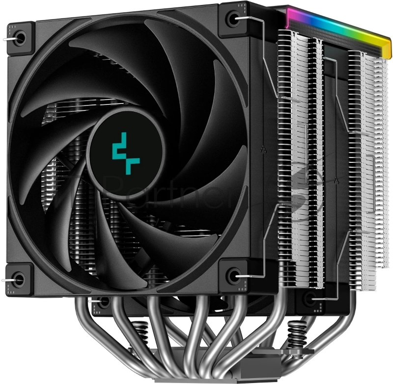 Кулер для процессора DEEPCOOL AK620 DIGITAL SE LGA20XX/1700/1200/115X/AM5/AM4 (9шт/кор, TDP 260W, PWM, DUAL Fan 120mm, 6 тепл. трубок, ARGB, черный) RET (R-AK620-BKADMN-GJD)
