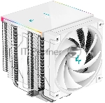 Кулер для процессора DEEPCOOL AK620 DIGITAL SE WH LGA20XX/1700/1200/115X/AM5/AM4 (9шт/кор, TDP 260W, PWM, DUAL Fan 120mm, 6 тепл. трубок, ARGB, белый) RET (R-AK620-WHADMN-GJD)