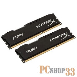 Модуль памяти 2x4ГБ DDR3 SDRAM Kingston HyperX FURY HX316C10FBK2/8 (PC12800, 1600МГц, CL10)