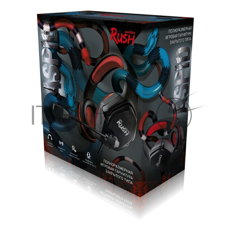 Игровая гарнитура SMARTBUY (SBHG-9740) RUSH ASPID черн/красный