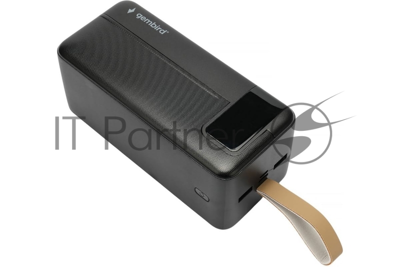 Портативный аккумулятор Gembird GPB-50Q, 50000мАч, QC/PD, дисплей, черный
