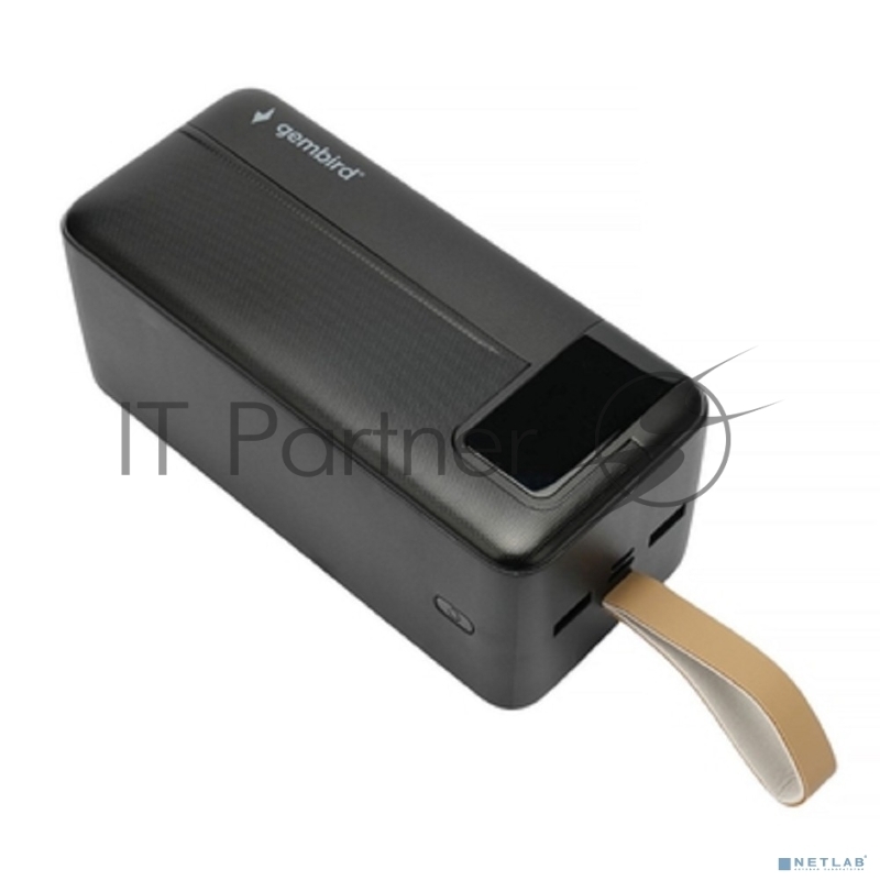 Портативный аккумулятор Gembird GPB-50Q, 50000мАч, QC/PD, дисплей, черный
