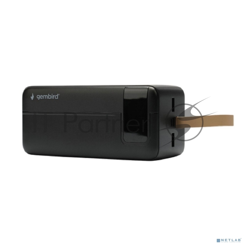 Портативный аккумулятор Gembird GPB-50Q, 50000мАч, QC/PD, дисплей, черный